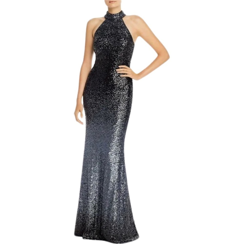 NWT Aqua Women's Sequined Ombre Evening FormalDress Gown Style A21705 Size 2